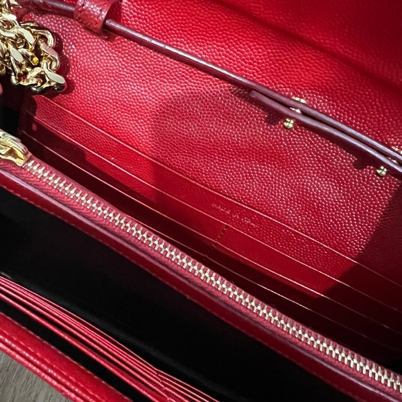 Saint Laurent Large Grain de Poudre Wallet on Chain - Picture 6 of 7